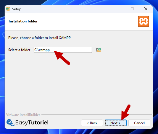 installer xampp 2