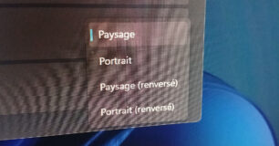 retourner ecran rotation orientation ecran windows 11