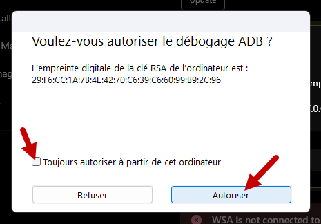 wsa manager apk installer windows 17 autoriser