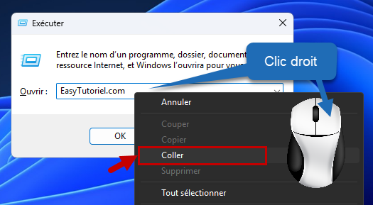 coller souris windows