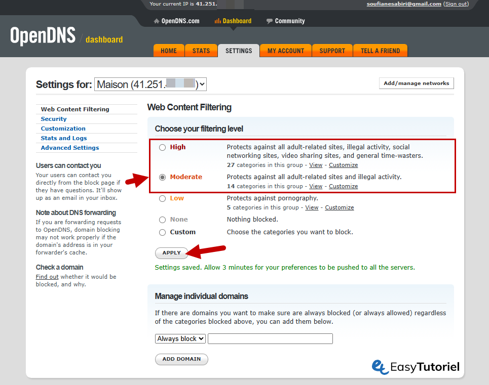 opendns bloquer sites x 16 bloquer sites adultes opendns