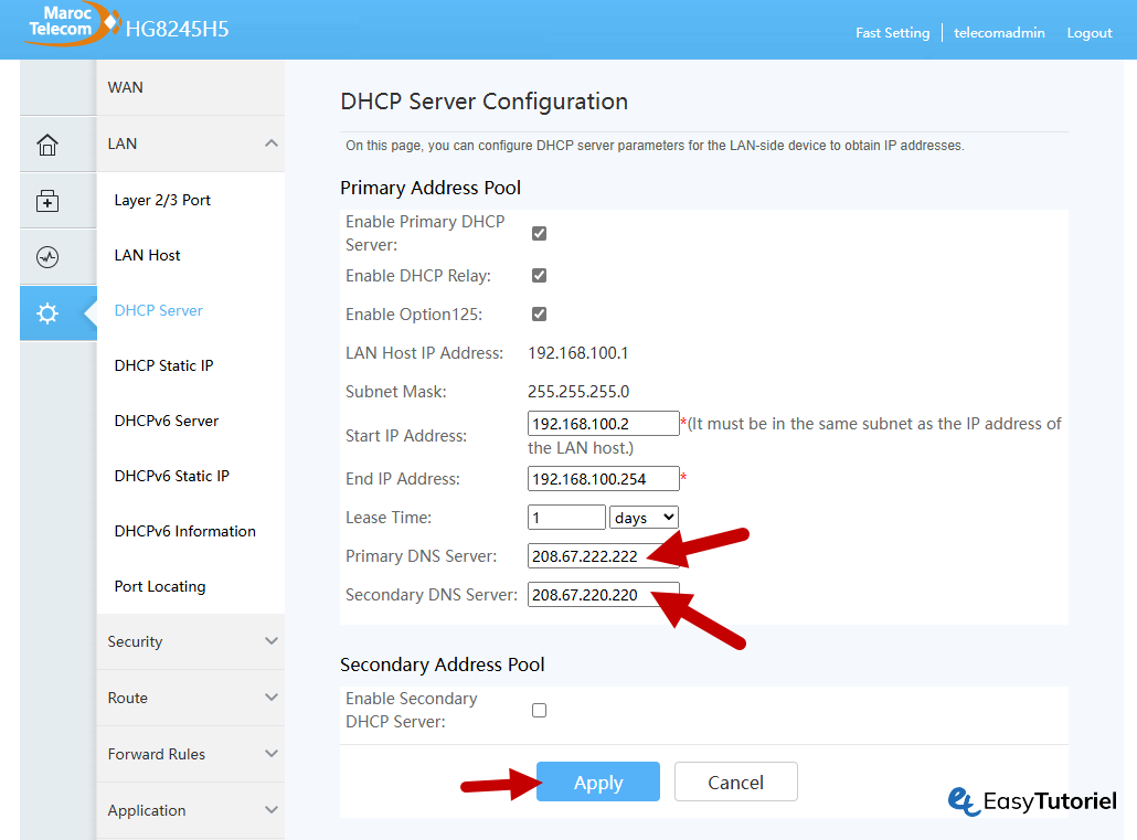 opendns bloquer sites x 5 changer serveurs dns routeur