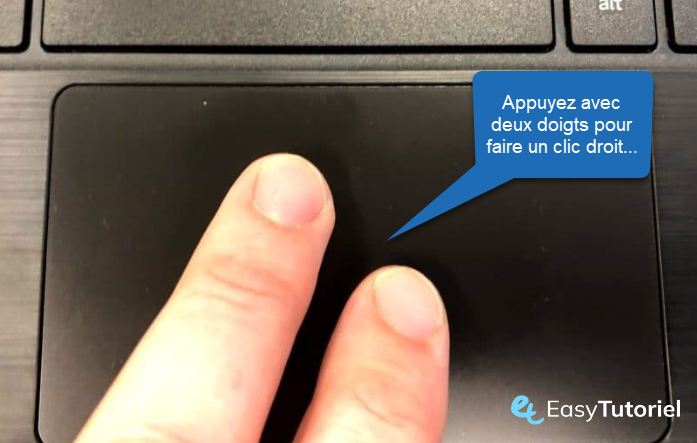 touchpad clic droit