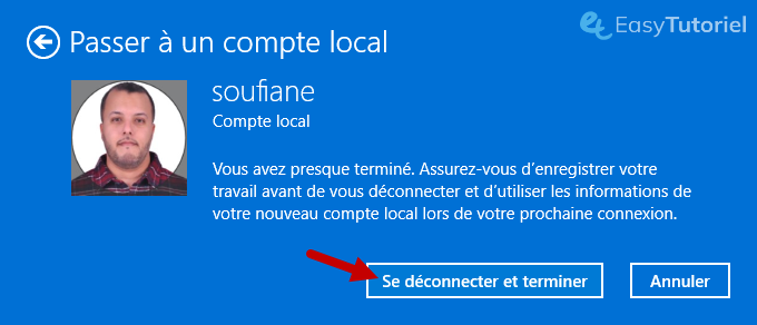 changer compte microsoft windows 11 7 se deconnecter