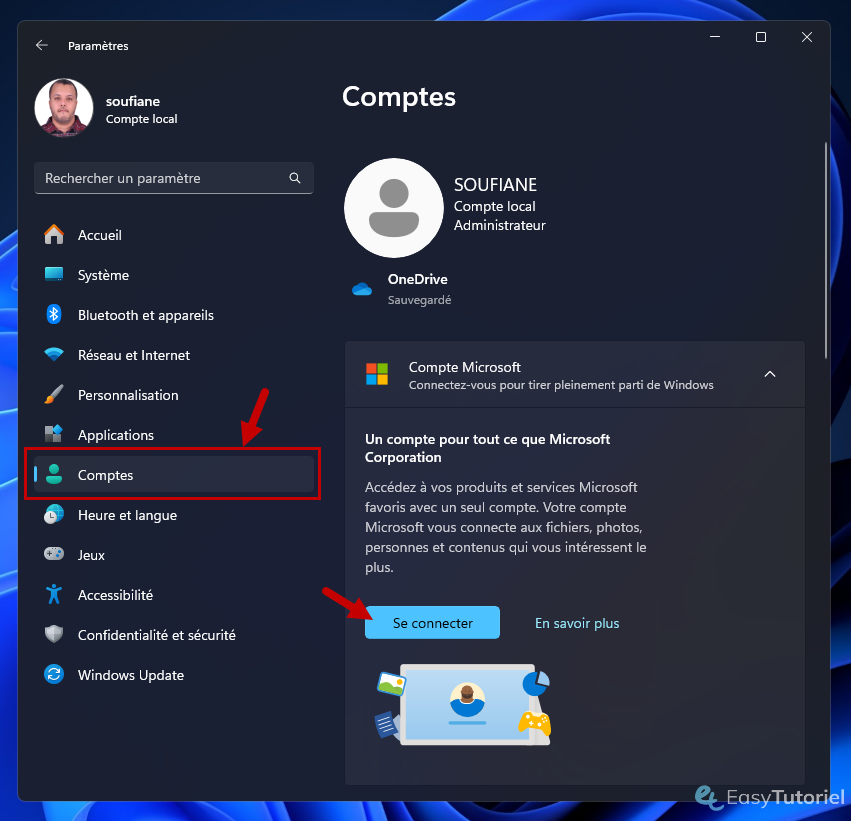 changer compte microsoft windows 11 8 se connecter