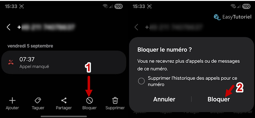 bloquer numero