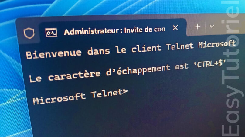 installer activer client telnet windows