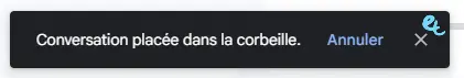 placee dans la corbeille