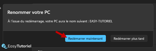 redemarrer maintenant