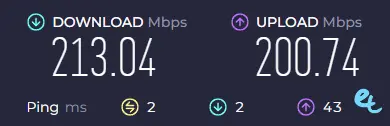 resultat test speedtest ookla