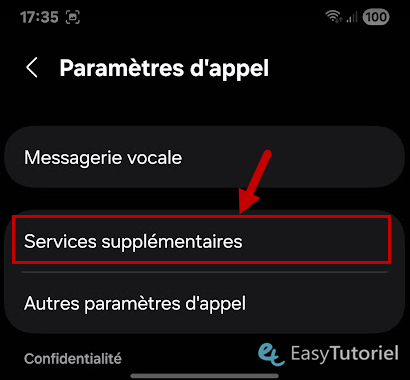 services supplementaires