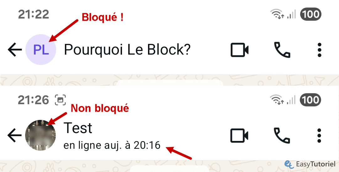 avatar bloque non bloque