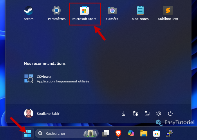 demarrer microsoft store