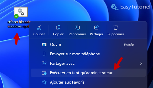 executer en tant qu administrateur bat