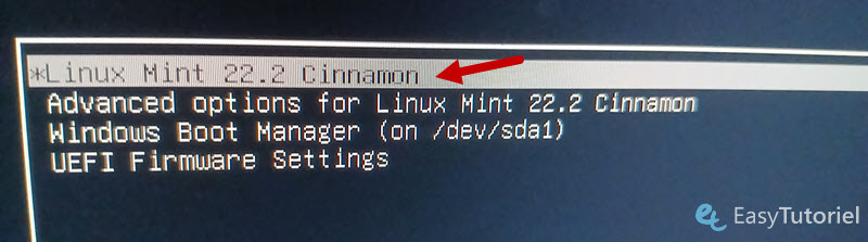 grub linux mint cinnamon
