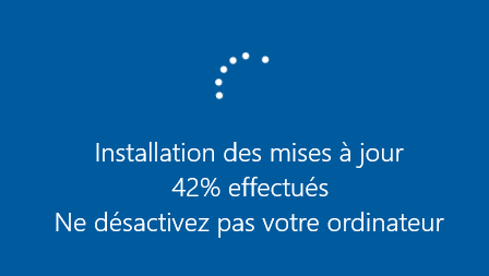 installation se mises a jour en cours