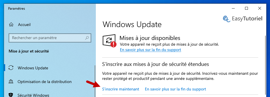 votre appareil ne recoit plus de mises a jour de securite s inscrire maintenant