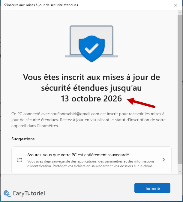 vous etes inscrit esu