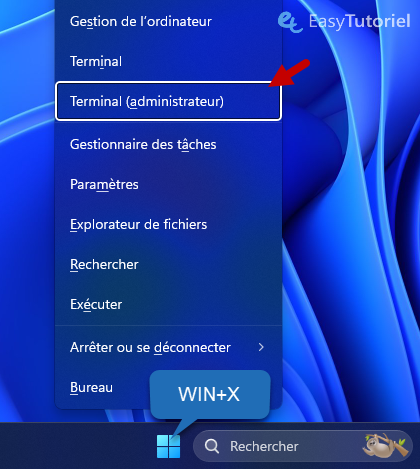 win x terminal administrateur