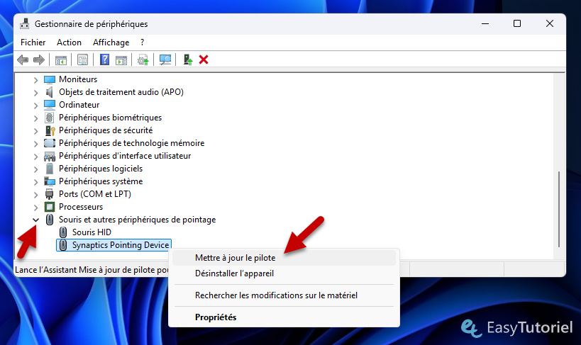mettre a jour le pilote
