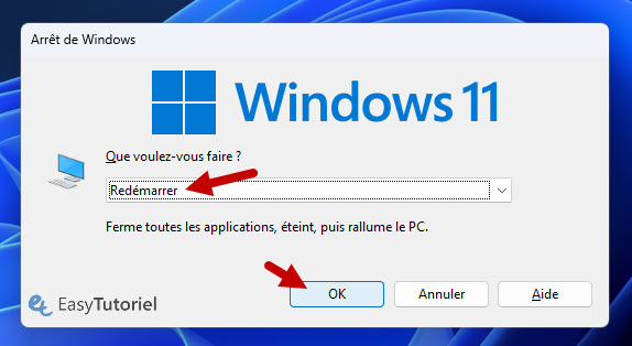 redemarrer pc windows 11 alt f4