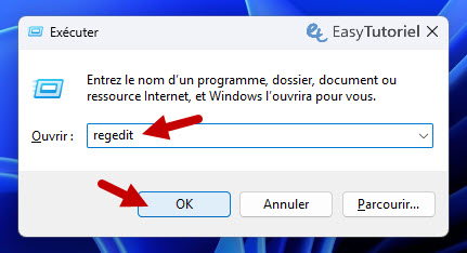 executer regedit