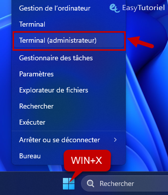 winx terminal administrateur