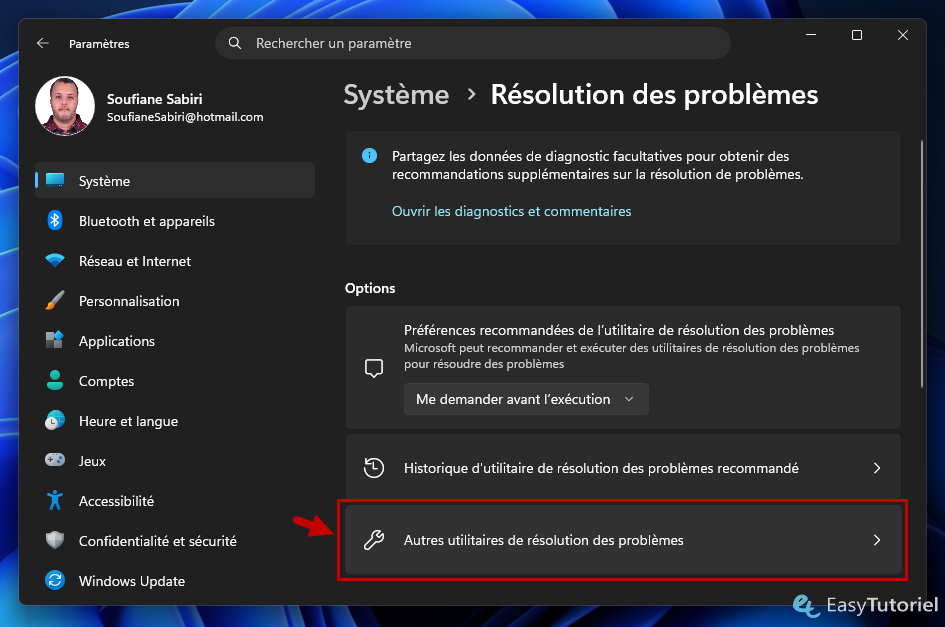 autre utilitaires de resolution de problemes