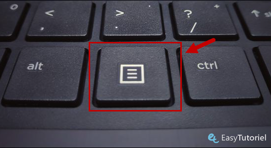 bouton menu contextuel clavier