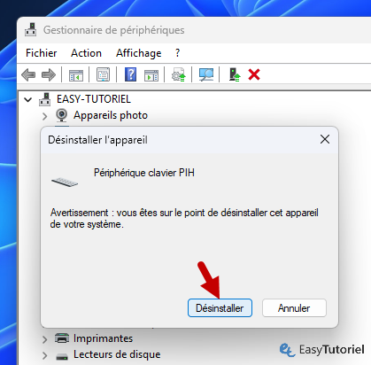 desinstaller l appareil