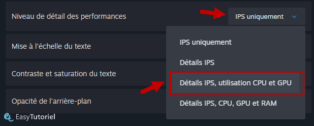 details IPS moniteur steam