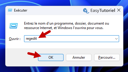 executer regedit