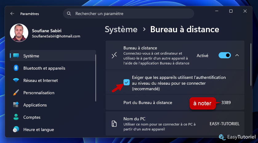 exiger que les appareils utilisent l authentification au niveau du reseau pour se connecter