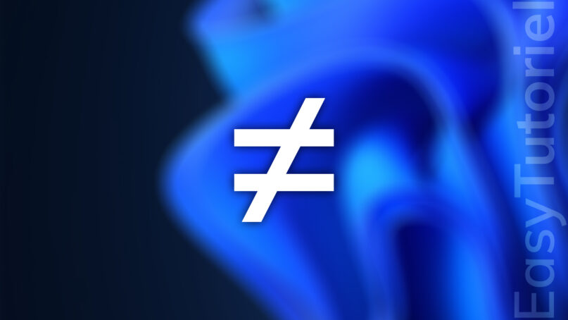 faire signe egal barre windows mac