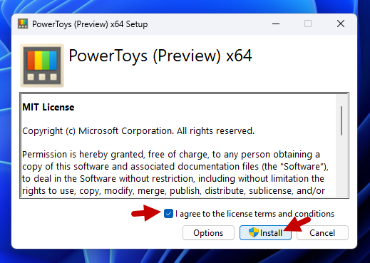 installation powertoys