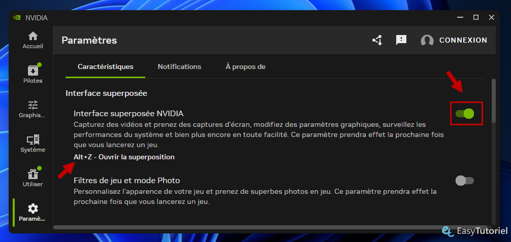 interface superposee nvidia