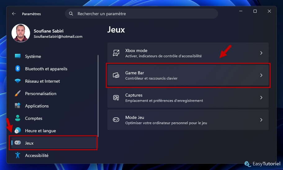 jeux game bar