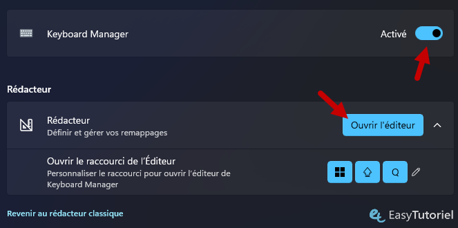 keyboard manager active