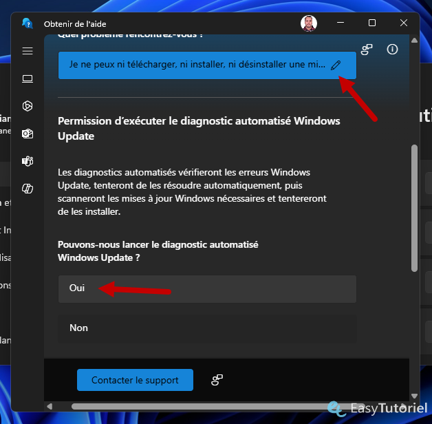 lancer diagnostic automatise windows update