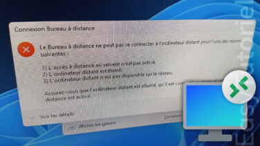le Bureau a distance ne peut pas se connecter windows 11