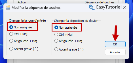 non assignee ok