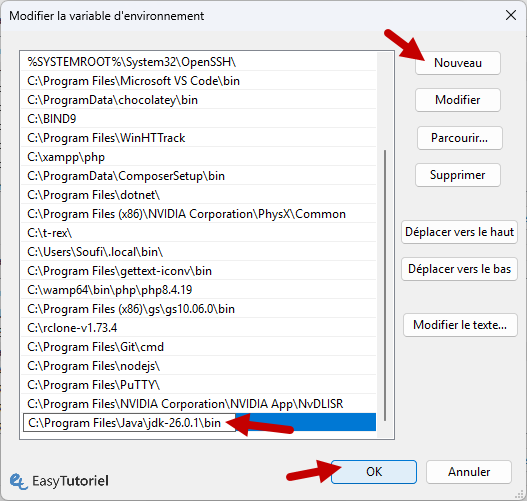 nouveau c program files java jdk bin
