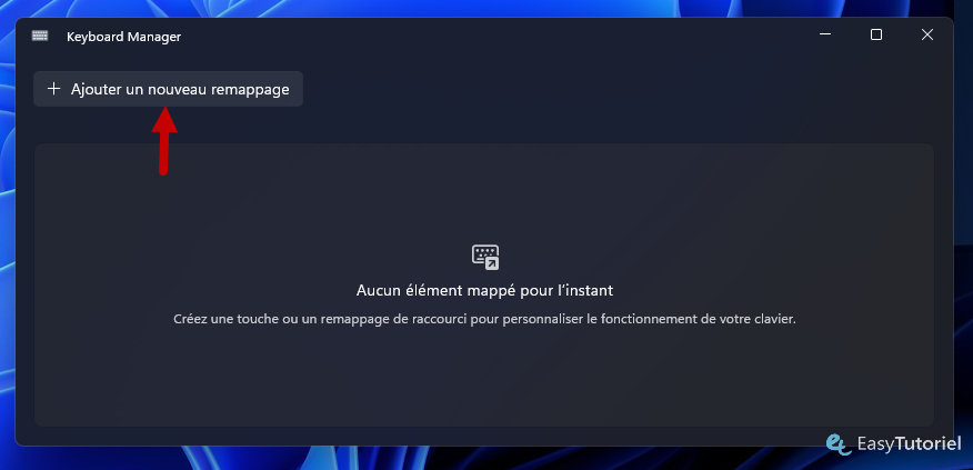 nouveau remappage keyboard manager