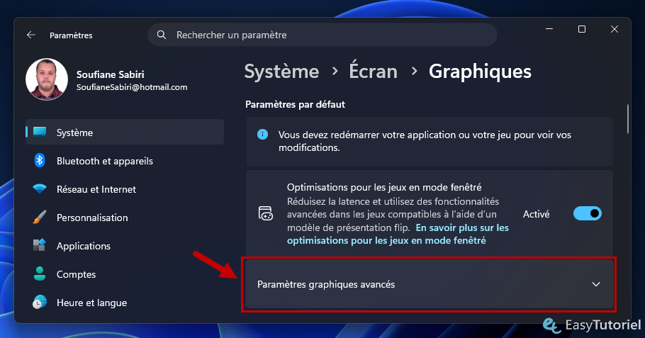 parametres graphiques avancees