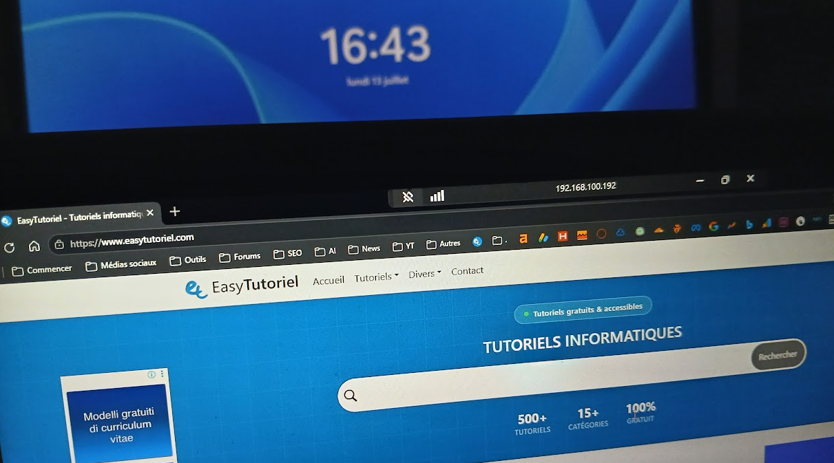 pc connecte par bureau a distance avec succes localement