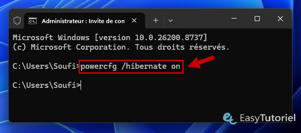 powercfg hibernate on