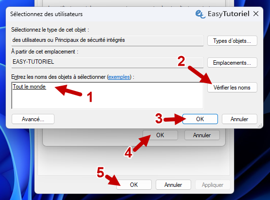 tout le monde selectionnez des utilisateurs