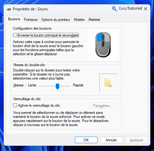 tuto anime proprietes de souris