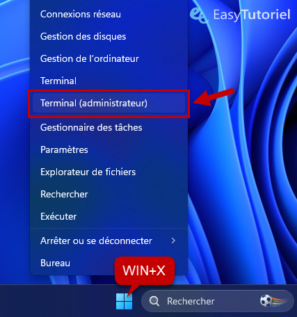 winx terminal administrateur