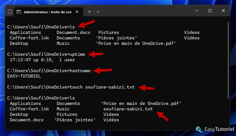 commandes linux dans cmd